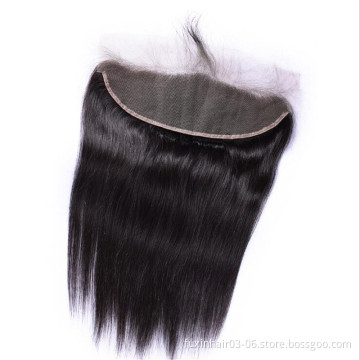 Peruvian Raw Hair Bundle with Lace 13X4 Deep Wave With Frontal
